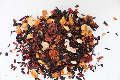 Itrix Tea Fruity Tizane Flowery Tea - Herbal Loose Leaves Tea - Infused with Sweet, Bright Citrus & Fruity Flavor - Delicious & Refreshing Aromatic Tea (4 oz)