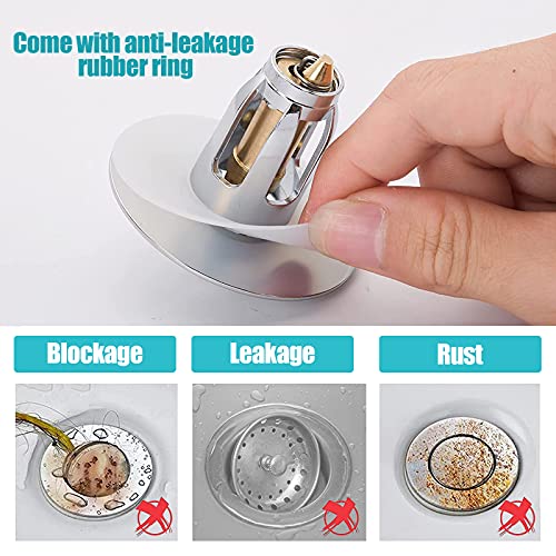Tapón y colador universal para desagüe de baño miniatura 6