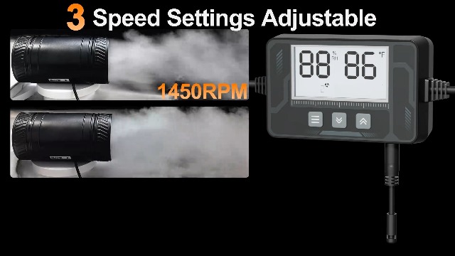 Image of 4 Inch Inline Duct Fan with Humidity Sensor and Remote, Upgraded 3 Speed Timer Humidity & Temperature, Low Noise HVAC Ventilation Fan in Basement Bathroom Workshop Attic FP128A