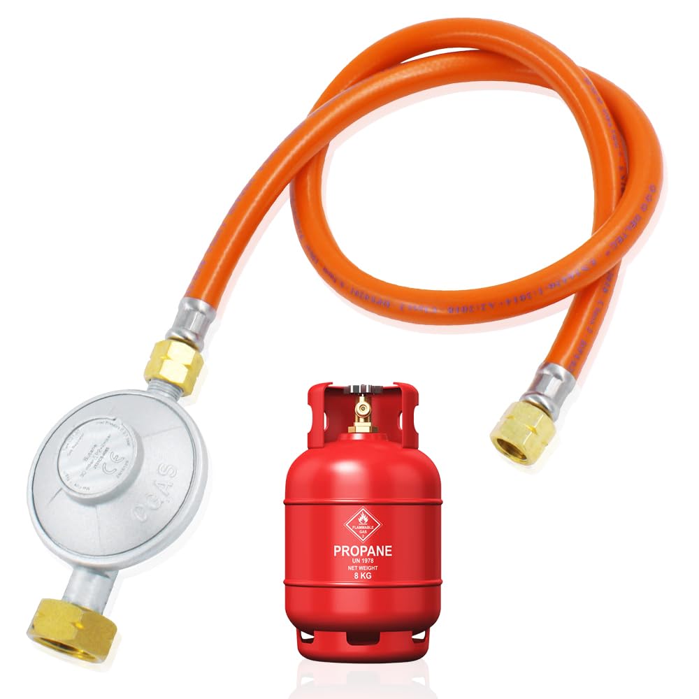 Réducteur de pression de gaz pour grilles à flux constant avec tuyau de 150 cm