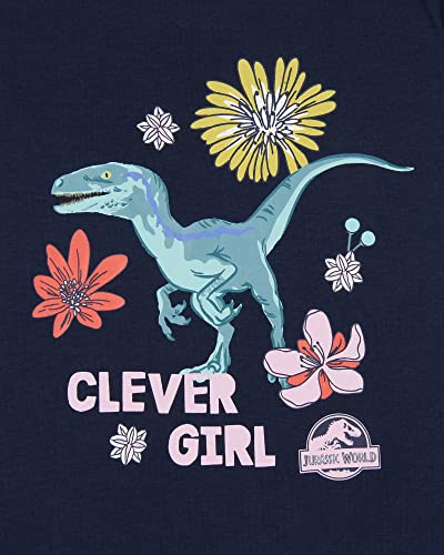 INTIMO Jurassic World Girls' Movie Film Clever Girl Flower Sleep Pajama Set Shorts3