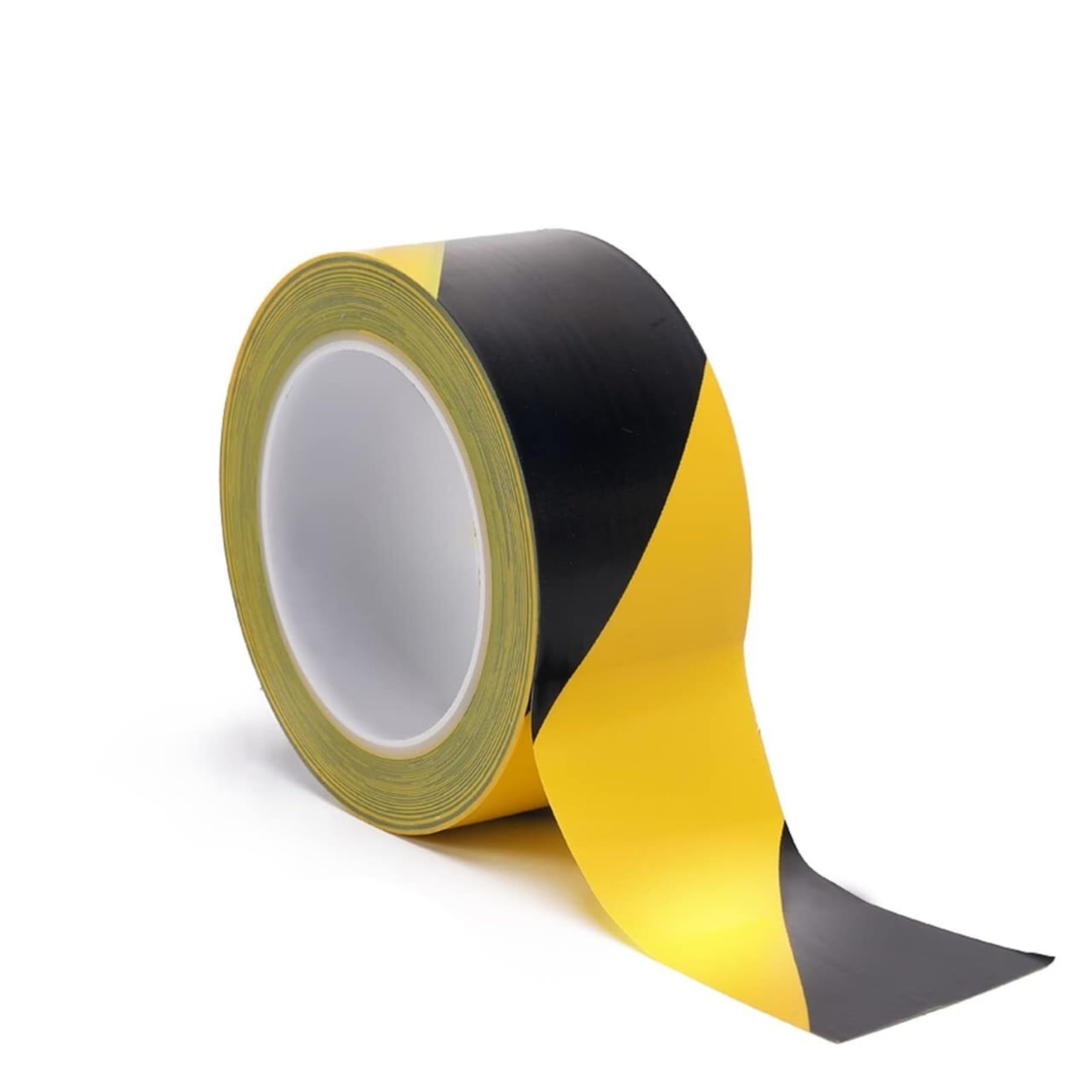 Cinta de seguridad de advertencia de peligro negra/amarilla - Cinta adhesiva de barrera de marcado de PVC, varios tamaños disponibles, 20 mm a 150 mm de ancho, 33 m de longitud - Cinta de precaución a