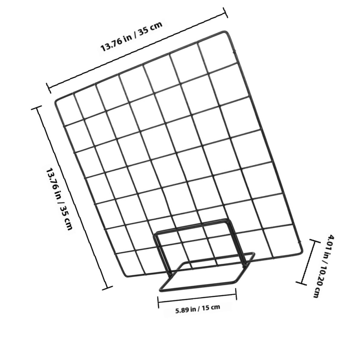 SOIMISS Wandgitter Organizer aus Metall 2 Stück Quadratisches Drahtgitter mit Stabilem Rahmen für Büro und Wohnbereich als Fotodisplay und Dekoration