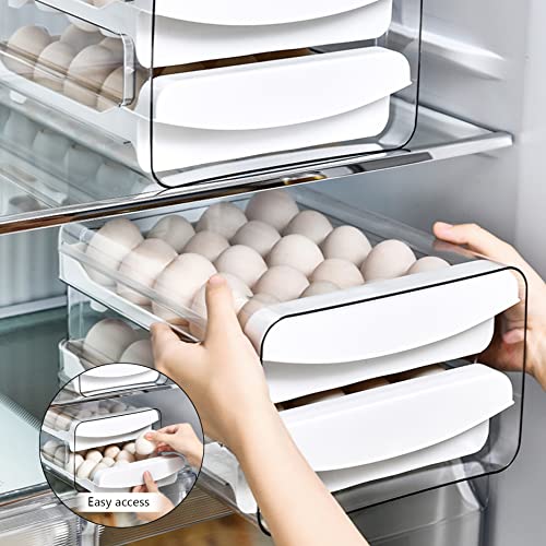 Distributeur transparent de type double couche avec rangement cuisine compact