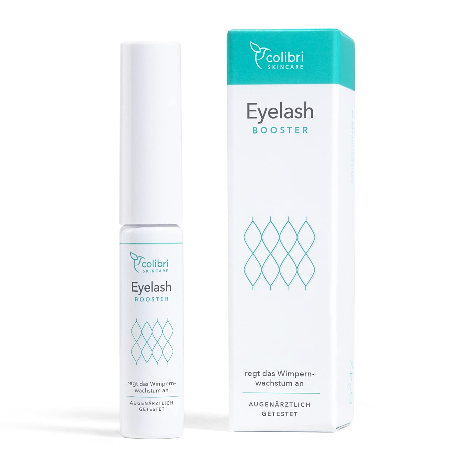 Eyelash Booster Eyelash Serum Hormone-, Longer & Fuller Eyelashes and Eyebrows, With Caffeine & Turmeric, from Animal Testing