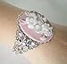 SheekydoodleCreations Pink Flower Cuff Bracelet, handmade jewelry victorian art nouveau edwardian art deco