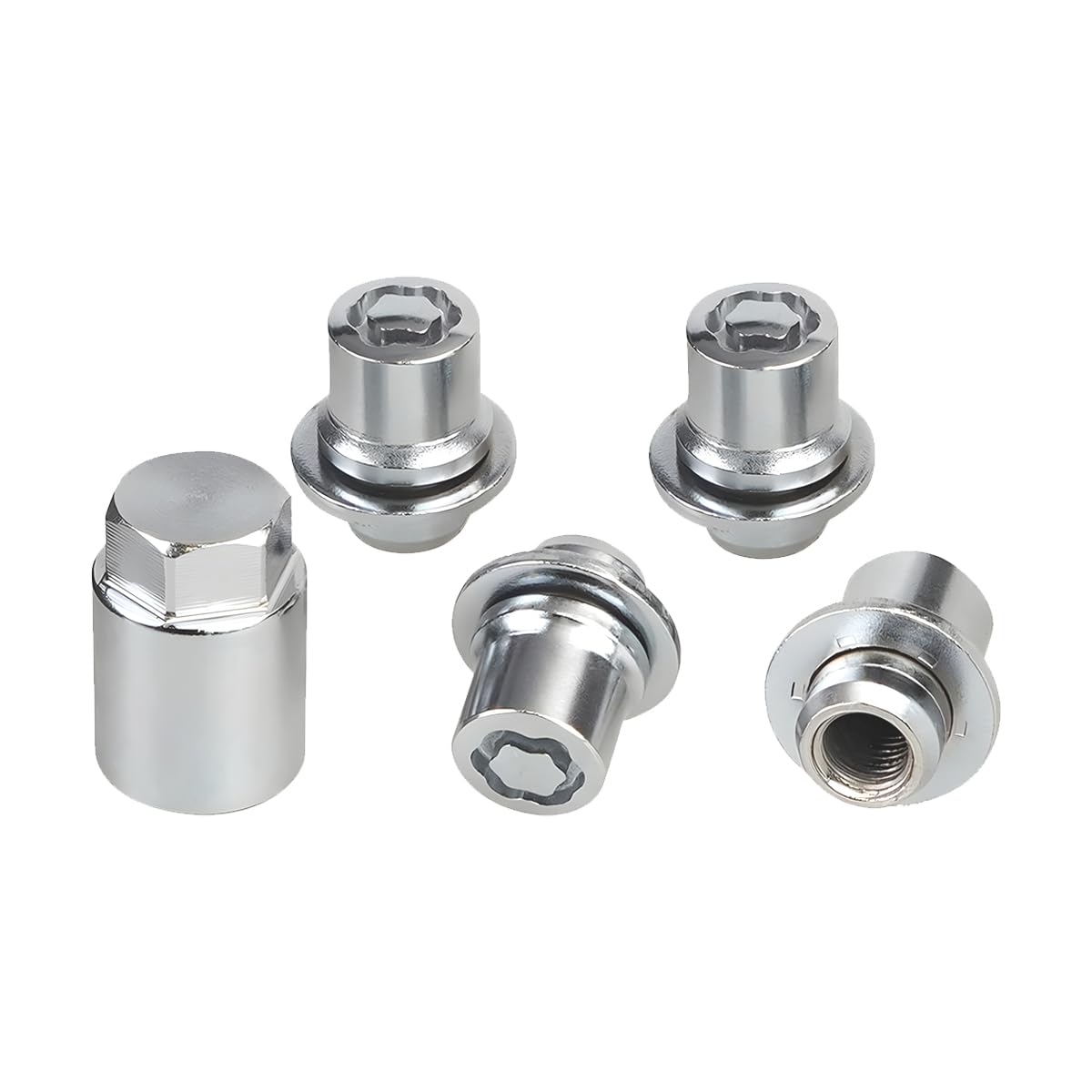HZEL Chrome Wheel Lock Lug Nuts - Anti-Theft Security -1