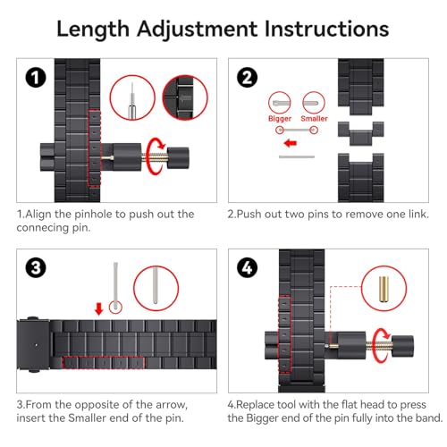 Image of Bestig Compatible with Apple Watch Bands for Men Women 49mm 46mm 45mm 44mm 42mm 41mm 40mm 38mm, Stainless Steel Metal Business Wristband Strap for iWatch Ultra Series 11 10 9 8 7 6 SE 5 4 3 2 1, Black