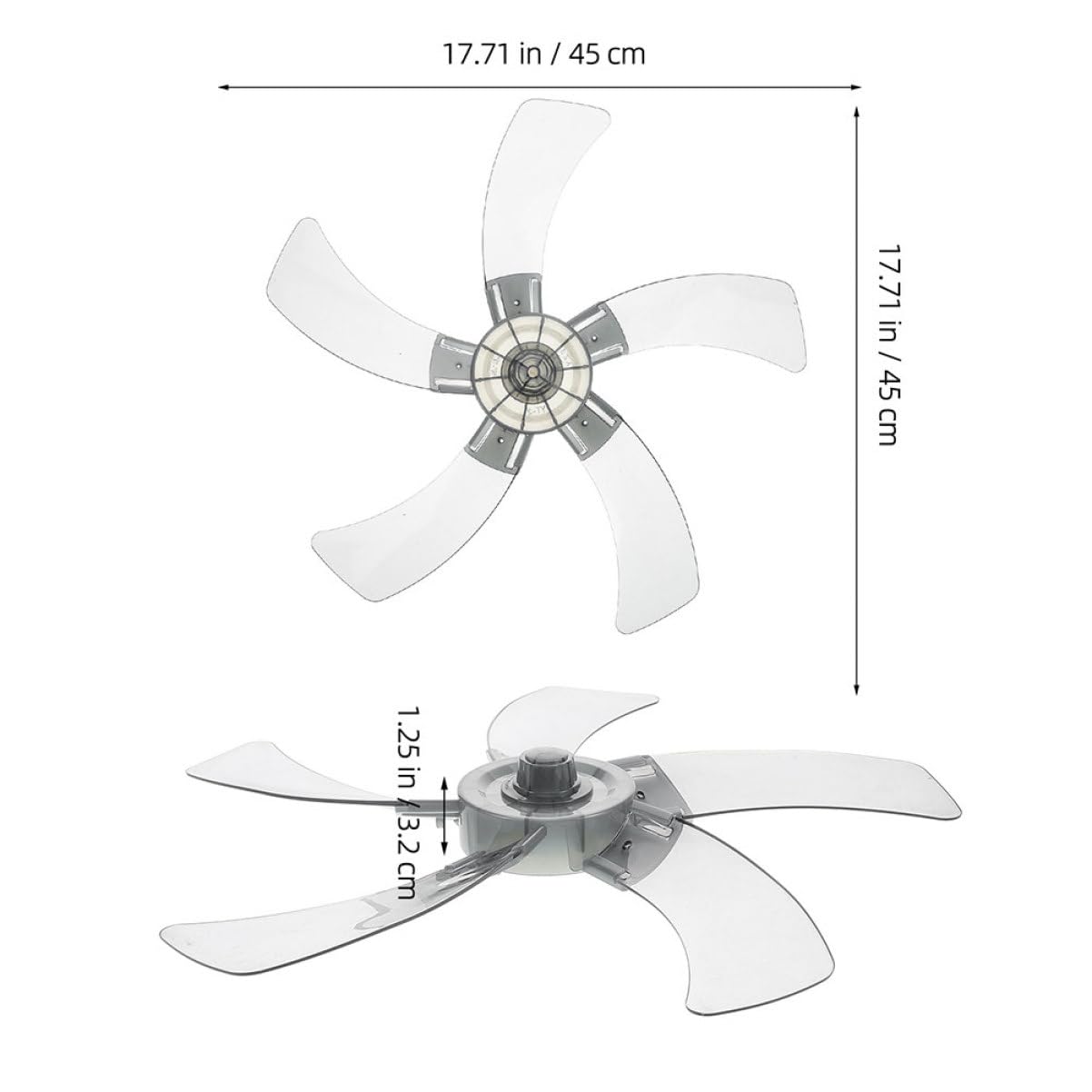 MAGICLULU 1 Set accessorio ventilatore da pavimento ventilatore elettrico Ventilatore per esterni pale del ventilatore in piedi pala del ventilatore parti del ventilatore plastica Light Grey