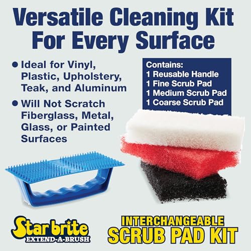 STAR BRITE Scrub Pad Kit - Handgreep met 3 Pads