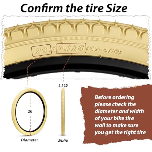 MOHEGIA 26x2.125 Cream Cruiser Tires