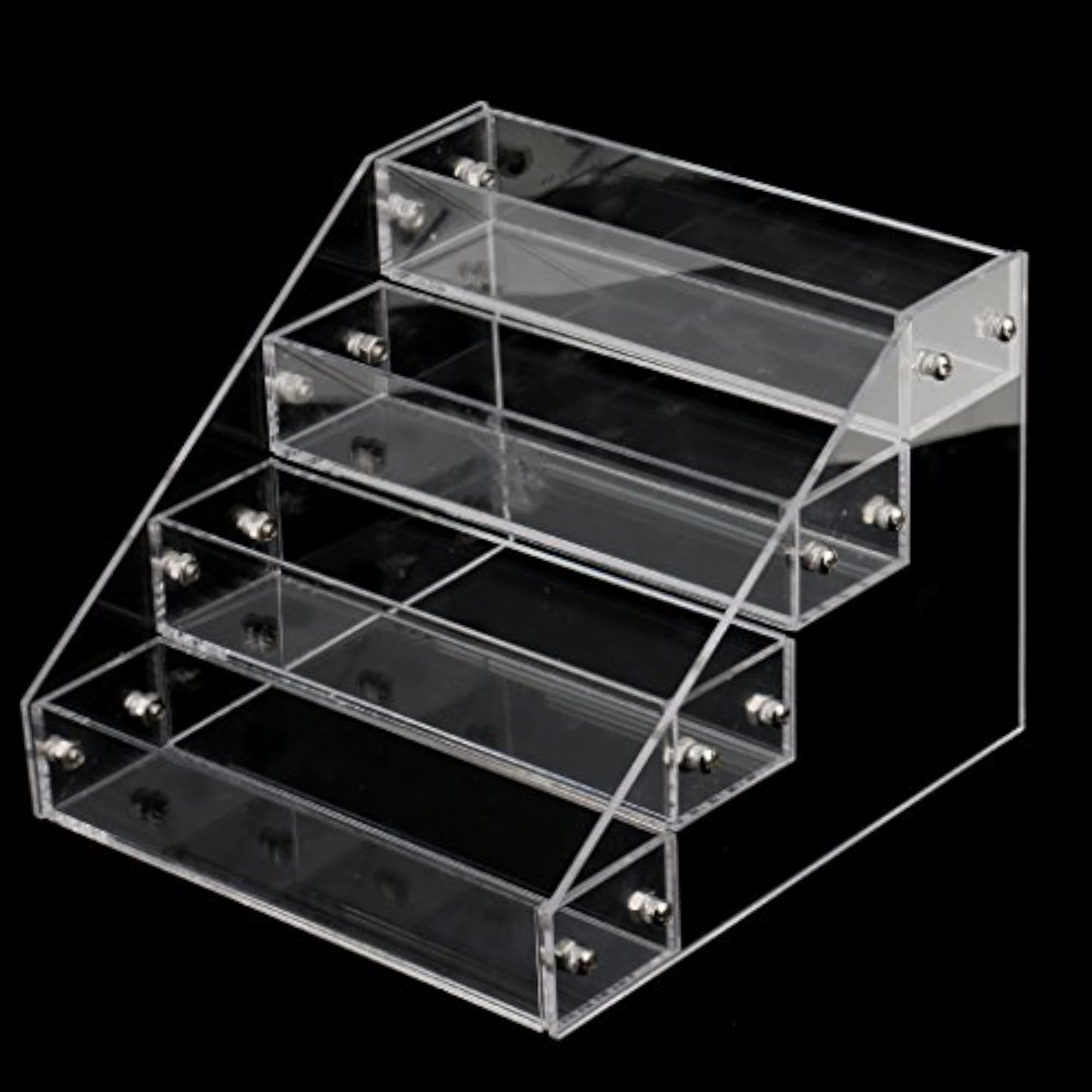 4 Tiers Acrylic Makeup Nail Polish Display Stand Organizer