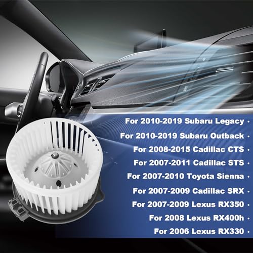 Image of PartsFlow Heater Blower Motor with Fan Cage For 2010-2019 Subaru Legacy /Outback For 07-15 Cadillac STS /CTS For 07-10 Toyota Sienna For 07-09 Cadillac SRX For 07-09 Lexus RX350 /RX400h /RX330 700228