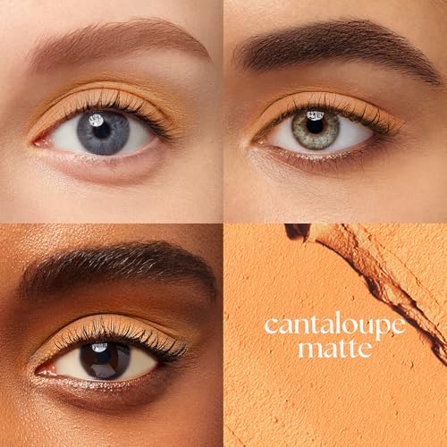 Image of Julep Eyeshadow 101 Cream-to-Powder Waterproof Shadow Stick - Cantaloupe Matte - Long-Lasting, Crease-Proof, Warm Light Orange Matte Cream Eyeshadow with Built-in Smudger