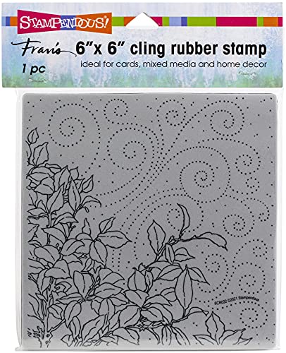 Stampendous Cling Rubber Stamp Leafy BREE, Grey