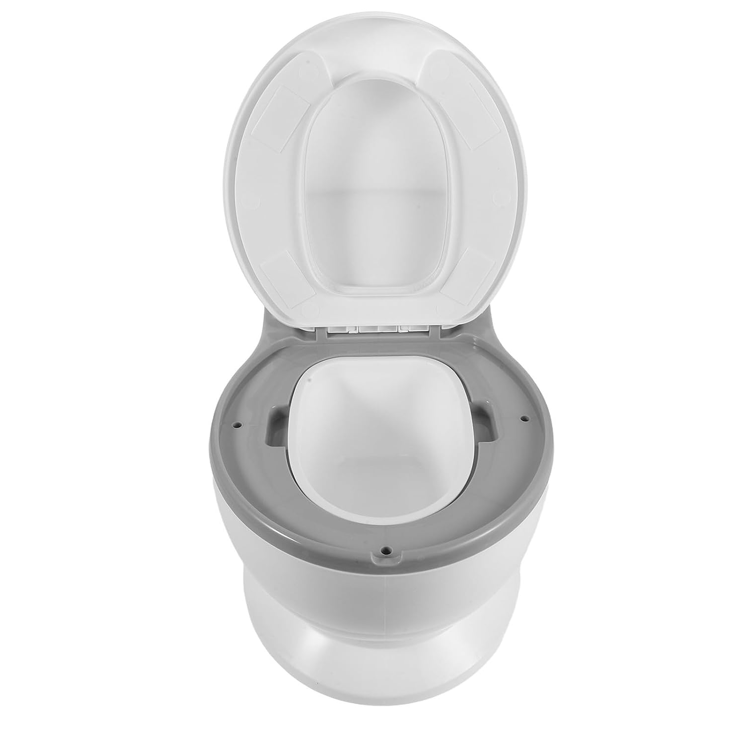 Realistic Potty Training Toilet with Lid and Seat, White ABS