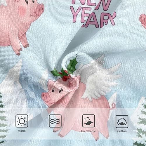 Pink Pigs Wings Christmas Piggy Cute Panties Girl Girls Underwear Toddler Cotton Fun Print Underpants Briefs 2t3