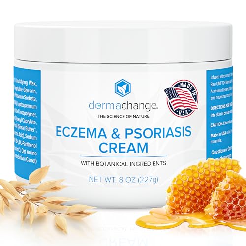 DermaChange Eczema & Psoriasis Cream for Dry and Itchy Skin - Seborrheic Dermatitis Face Cream - Soothing &...