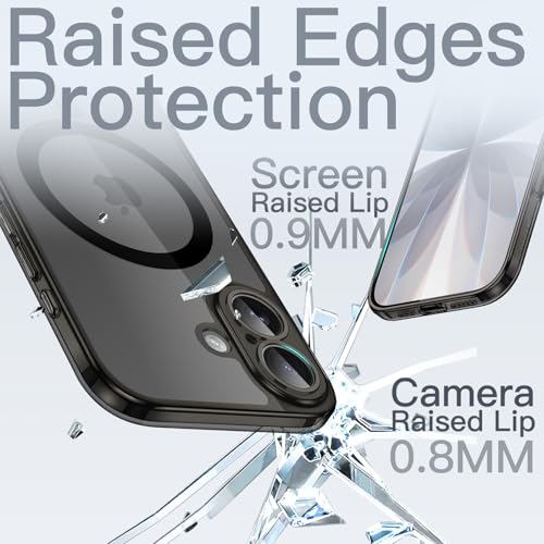 Image of JETech Magnetic Slim Case for iPhone 17 6.3-Inch Compatible with MagSafe, Camera Lens Full Protection, Ultra-Thin Lightweight Clear Minimalist Protective Phone Cover (Black)