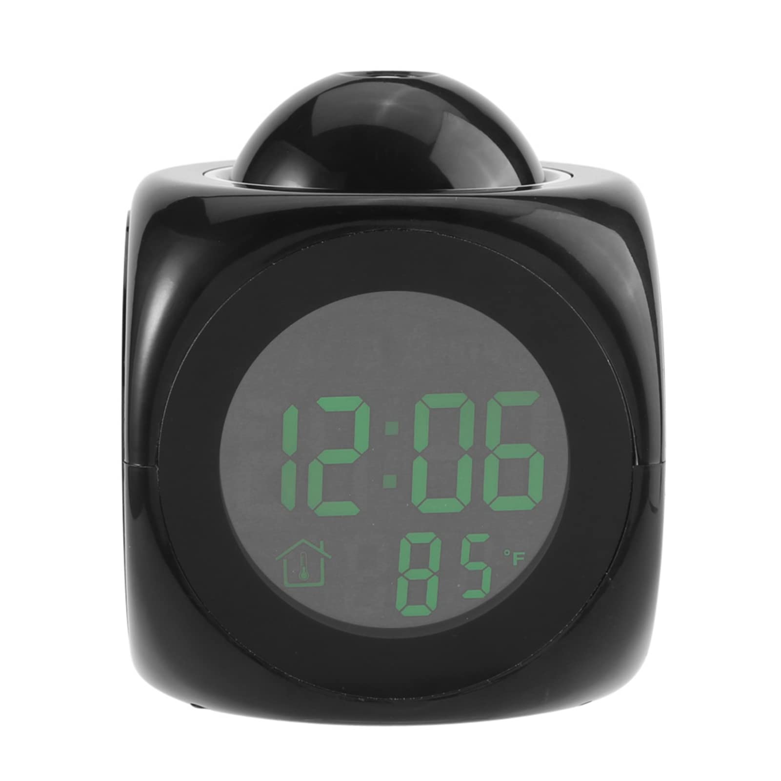 Sveglia digitale LCD con display dell'ora temperatura interna, Multi function Digital Wall Proiezione Voice Talking proiezione vocale parlante retroilluminazione blu o verde Temperatura Displa