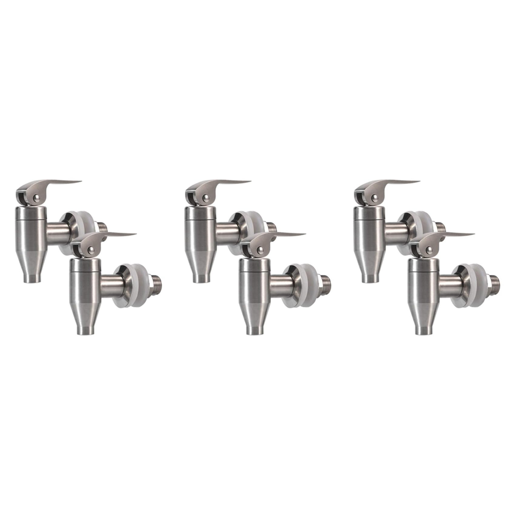 Hndhbfgrt Stainless Steel Beverage Water Drink Dispenser Replacement Push Style Spigot Faucet,6 Pack