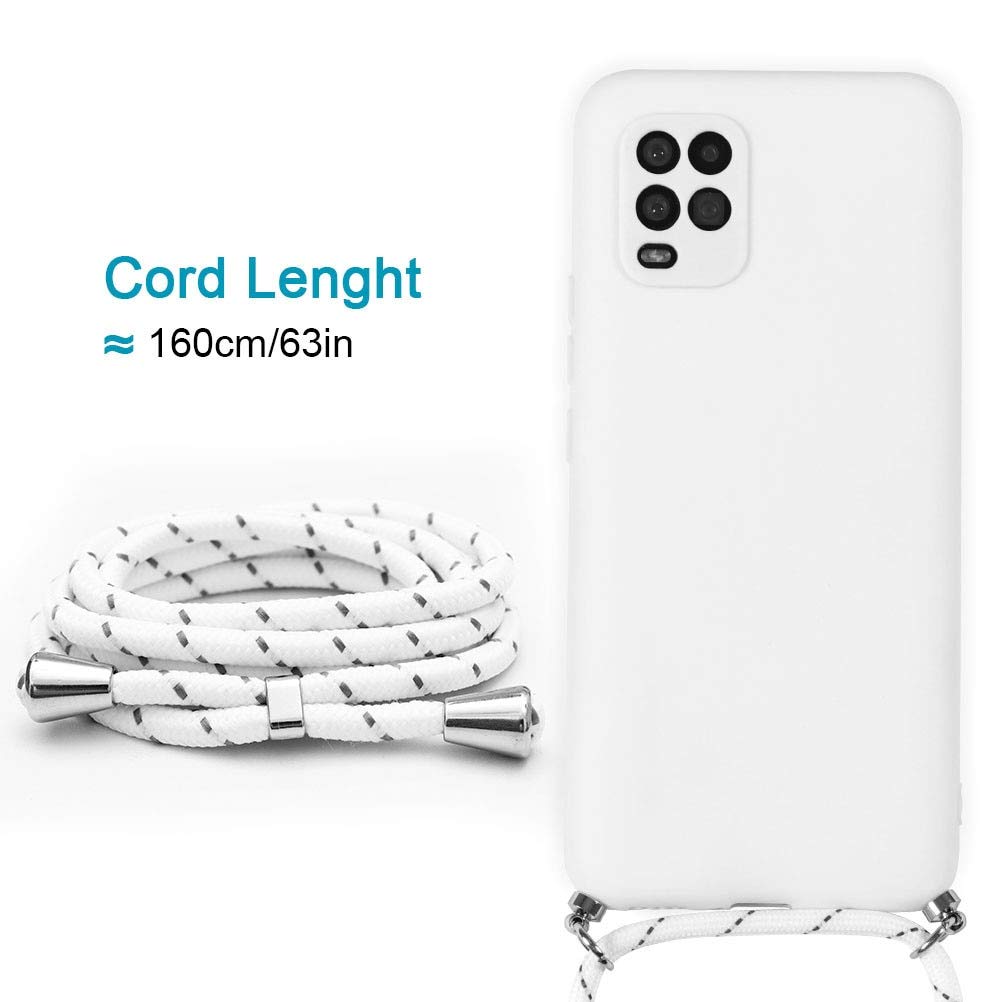 Housse Avec Cordon Pour Xiaomi Redmi 10 (6.5'') - Anti-Rayures Noir/Blanc - Mtb More Energy