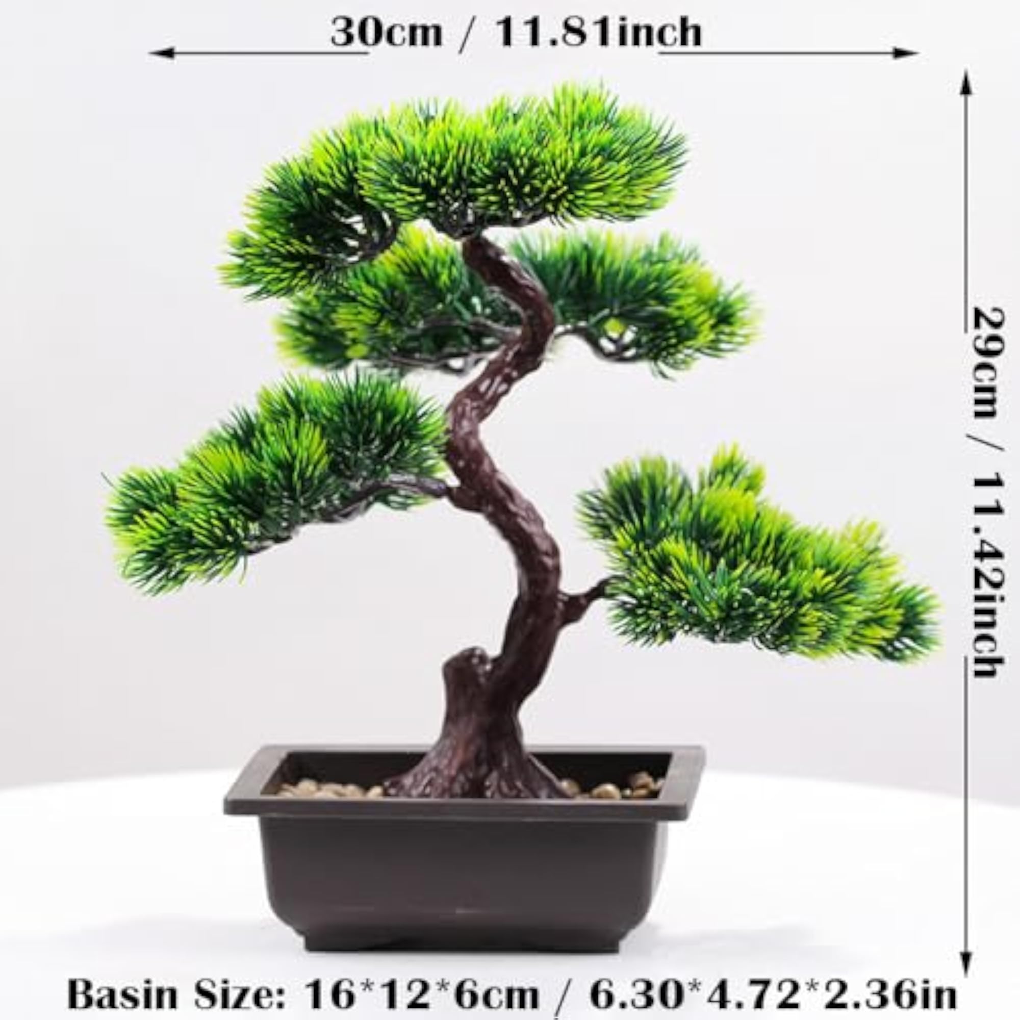Artificial Bonsai Pine Tree, Plastic Simulation Potted Plant