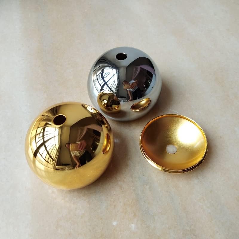 80mm/100mm Chrome/go Ceiling Light Lamp Ball Hub Box With Cover And 10mm Central Holes Thickness 1.0 Lighting Accessories - (Color: 80mm Chrome Base Type: 10 Pieces)
