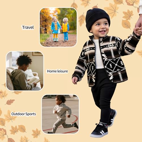 Boys Jacket Fall, Geometric Print Parka, Soft & Warm StreetStyle Jacket (Ages 2-6)4