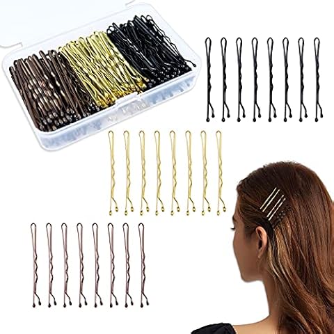 Hanyousheng Bobby Pins, 150 pcs Clips de Pelo con Caja Portátil Cover