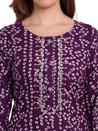 Image of rytras Women's Cotton Straight Fit Printed Straight Kurta