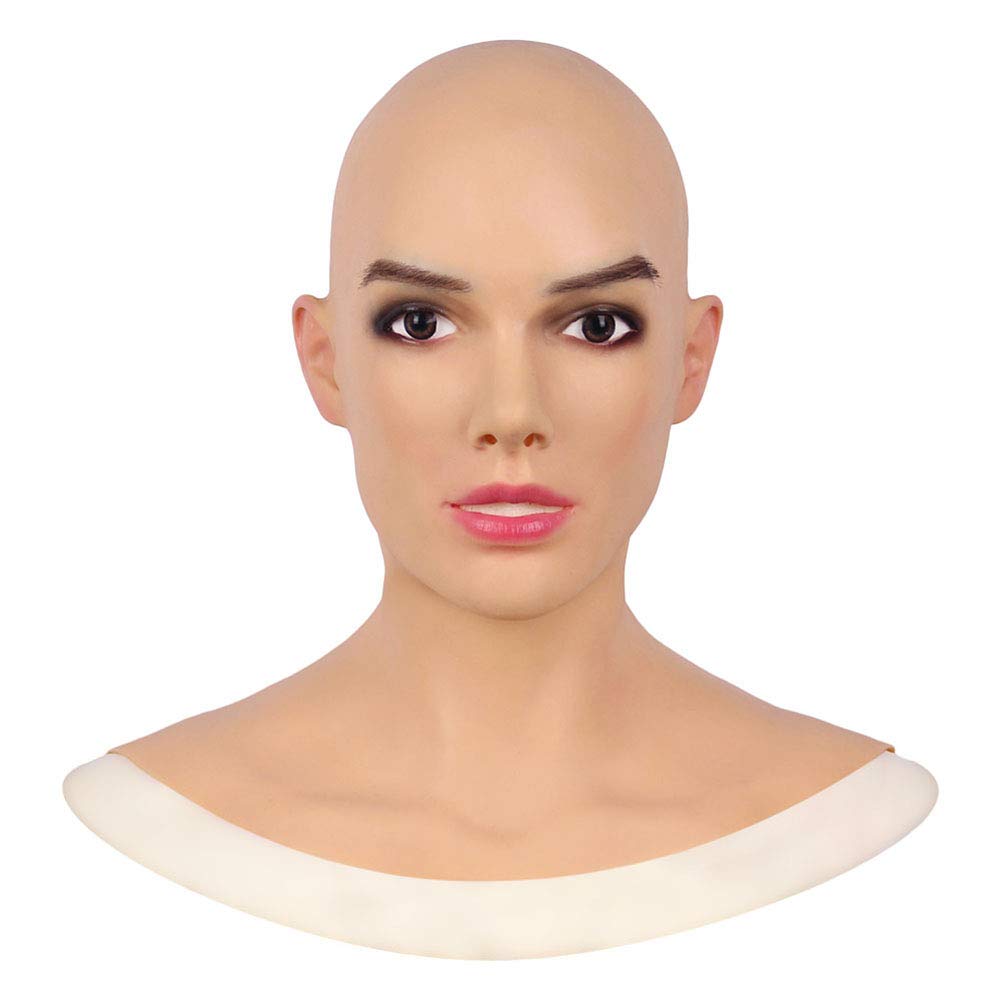 Silikonowa maska na głowę do przebrania na całą twarz, realistyczny kobiecy wygląd, idealna na cosplay, imprezę i transformację Drag Queen