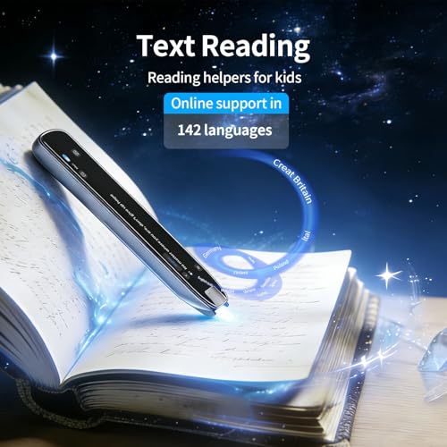 Image of Scan Translation Pen - 142 Languages Smart Dyslexia Assistive Tool, Speech /Scan-to-Text Reading Pen for Learning Difficulties, Language Learners, Elderly Users (10 Offline Languages)