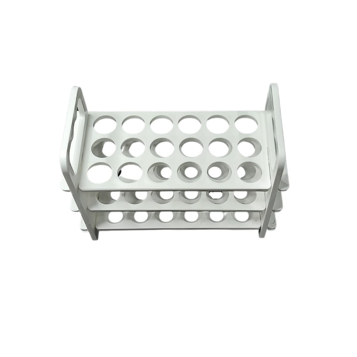 Plastic Test Tube Stand for Laboratory Use 3 Tier 18 Holes (Pack of 1) | Durable & Lightweight Science Lab Rack for Labs, Colleges & Chemistry Experiments-image-40