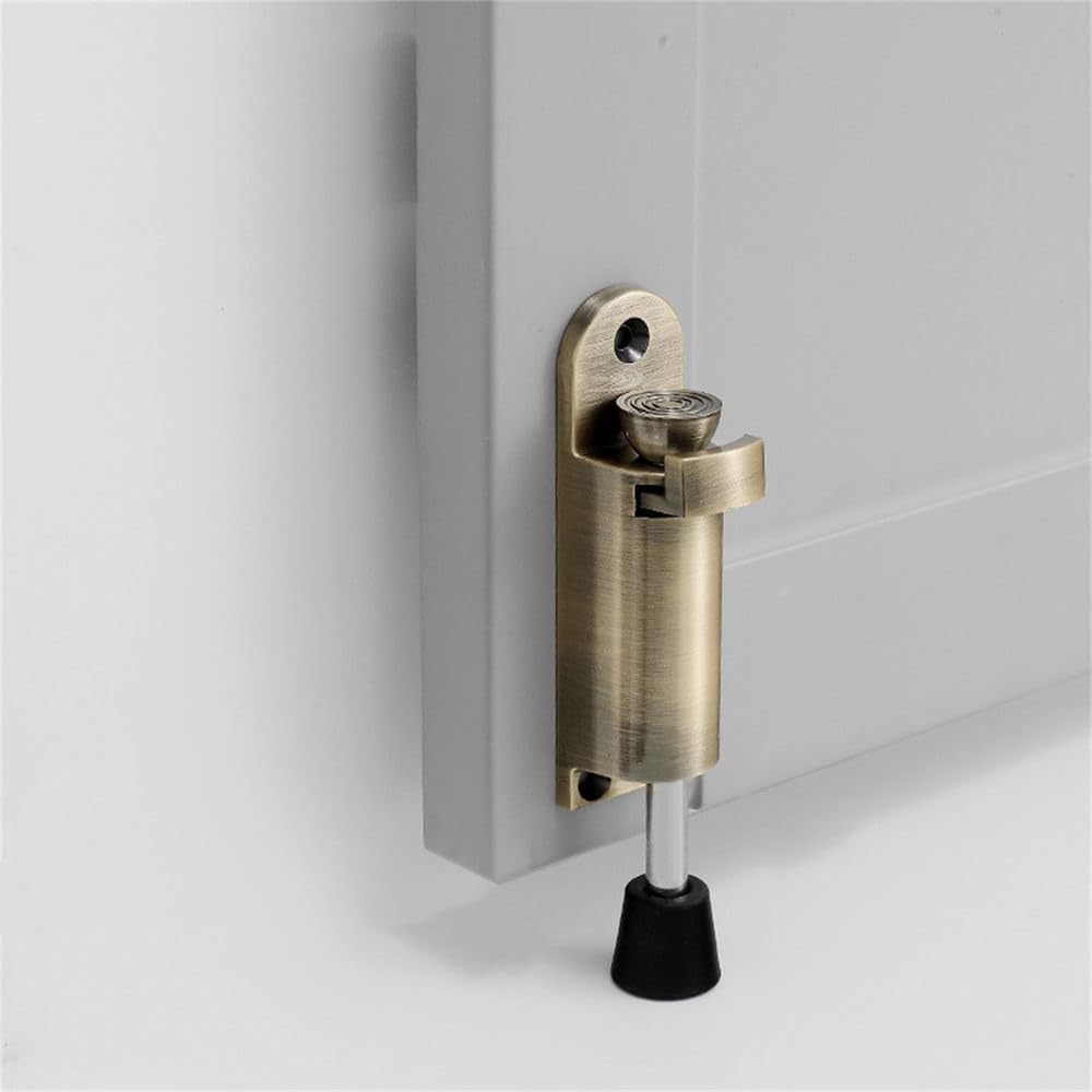 Zhanggl Antique Bronze Door Stop Stopper Holder Foot-Operated, Bumper,Rubber Punch-Free,Zinc Alloy Foot-Operated Top