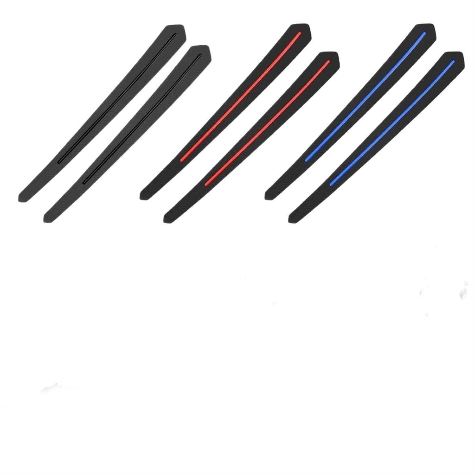 Tira Protectora de Parachoques 2 Protectores anticolisión, Accesorios para automóviles, molduras universales de Fibra Carbono para Parachoques Coche, Decorativas(Azul)