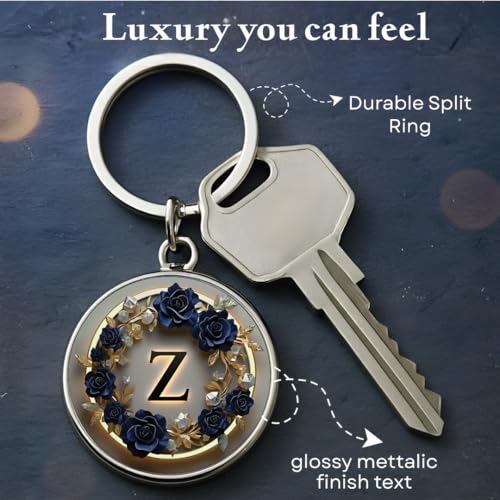 Image of magical gifts MG | Premium Alphabet & Initial Metal Keychain for Bags & Keys | Double-Sided | Personalized Initial Charm Keyring | Heavy-Duty Metal | Perfect for Gifting & Daily Use