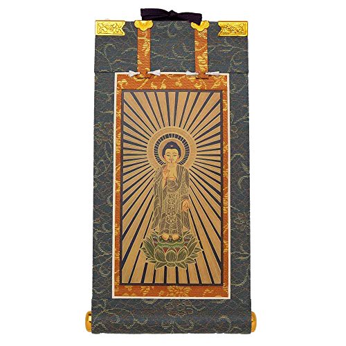 仏壇掛軸 お仏壇用掛軸 葵 阿弥陀如来(浄土真宗高田派/本尊/豆代)