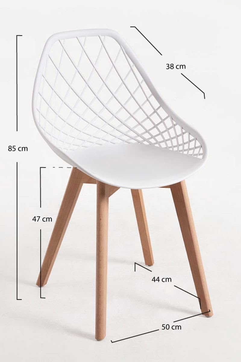 Regalos Miguel - Packs Sillas Comedor - Pack 2 Sillas Deli - Blanco