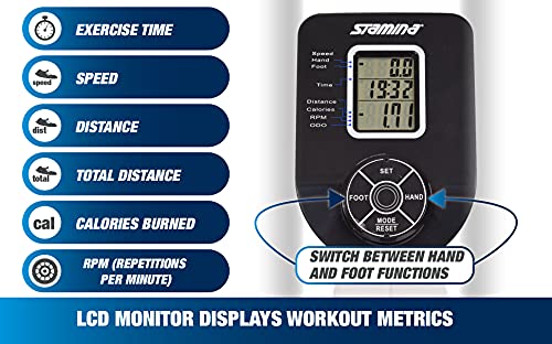 Stamina Recumbent Exercise Bike With Arm Workout - Fitness Bike With Smart Workout App - Recumbent Exercise Bike For Home Workout - Up To 250 Lbs Weight Capacity #TOP3