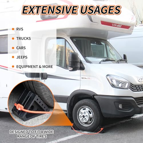OULEME Heavy-Duty Rubber Wheel Chocks