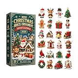 24-Day 3D Mini Christmas Ornament Advent Calendar,Christmas Ornaments