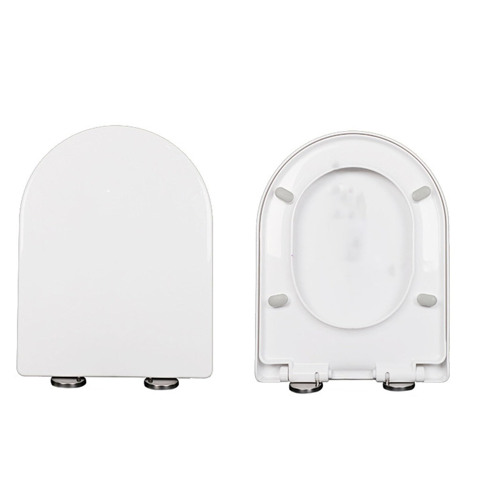 Soft Close u Shaped Toilet seat White pp with Adjustable Quick Release Hinges, 35x44 cm, Soft, Quick, Adjustable, Shaped, Toilet, Close, White, seat, Lightweight