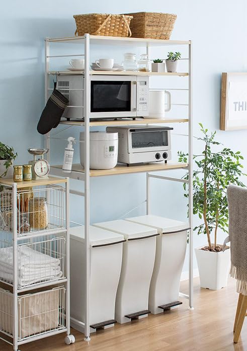 Amazon｜レンジ台 ゴミ箱上ラック レンジボード レンジラック キッチン