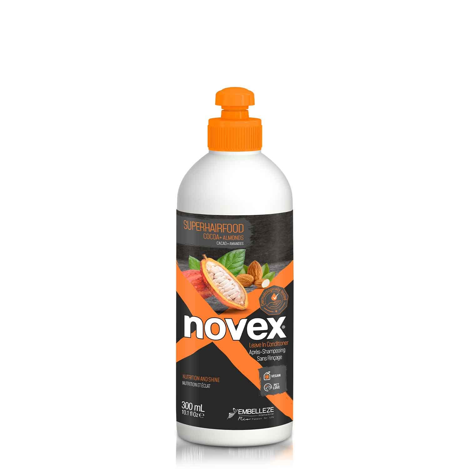 NOVEX Leave-in Conditioner 300ml, Cocoa & Almonds Scent, Vegan, Cruelty-Free Hair Care