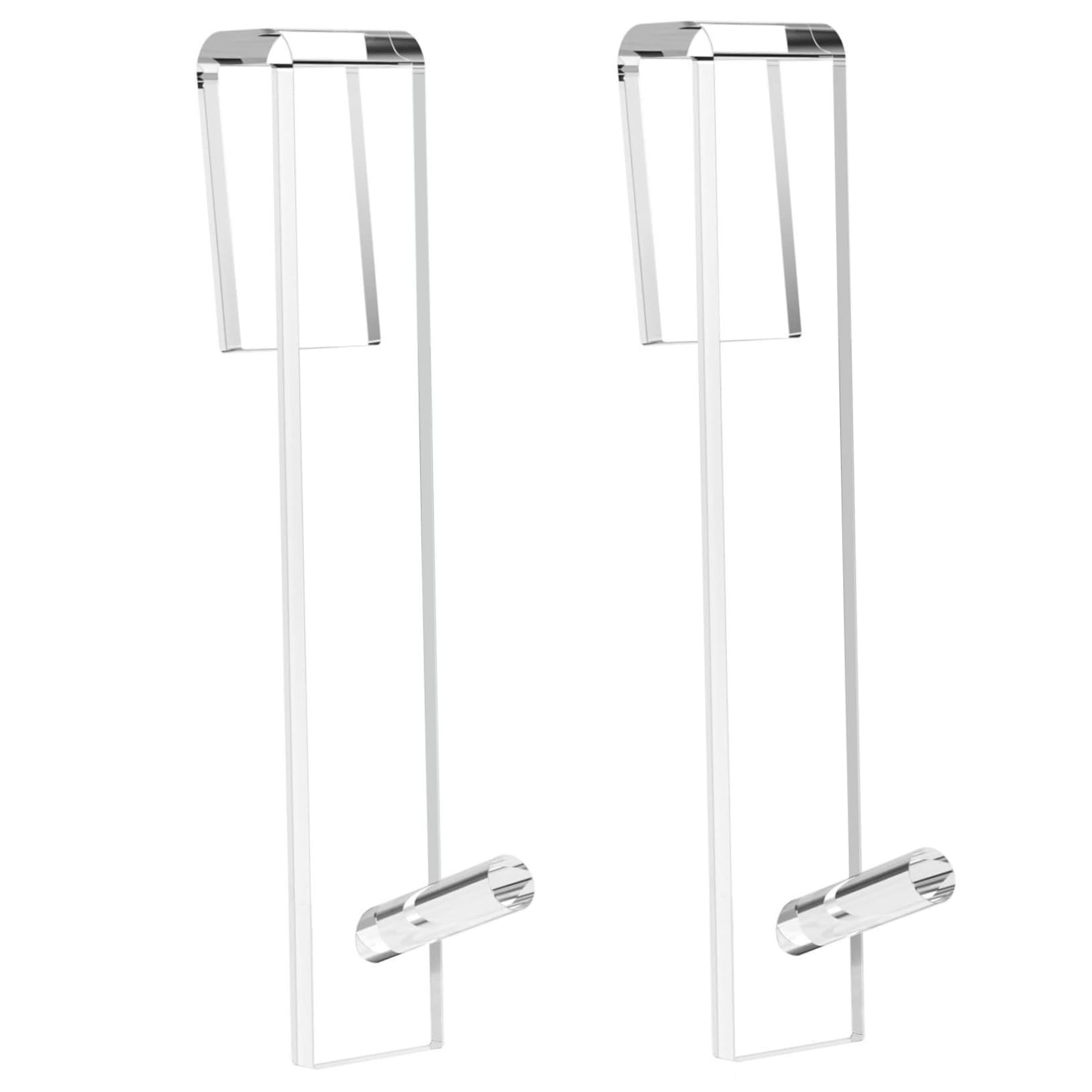 Peosaard 2Pcs Shower Hooks For Towels, Shower Door Hooks, 7 Inch No Drilling Acrylic Towel Hook For Frameless Glass Door, Anti-Slip For Hanging Bath Towels, Towel