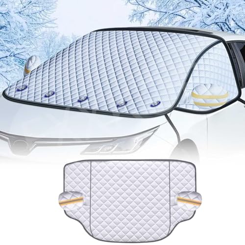 【2025年新発想】凍結防止カバー 車フロントガラスカバー に適用 アクア AQUA MX系 NHP10型 車用凍結防止シート カーフロントガラス 厚手 内蔵5枚磁石 側窓カバー可能 車 フロントカバー 雪対策 霜除け 結露防止 折り畳み式 車用 サンシェ