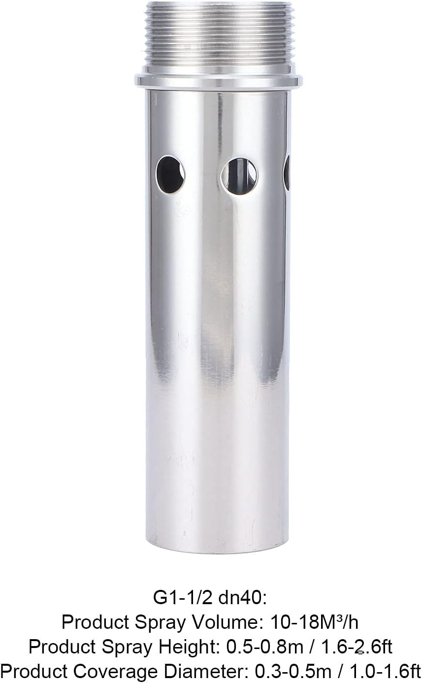 Fountain Nozzle, Stainless Steel Bubbling Spray Head Sturdy for Pond Fountains(1 inch dn25 Outer Wire Nozzle (Color : 1.5 Inch Dn40 Outer Wire)