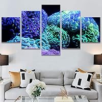 SIGNWIN 5 Panel Canvas Wall Art Deep Under for Home Decorations Ready to Hang - 60