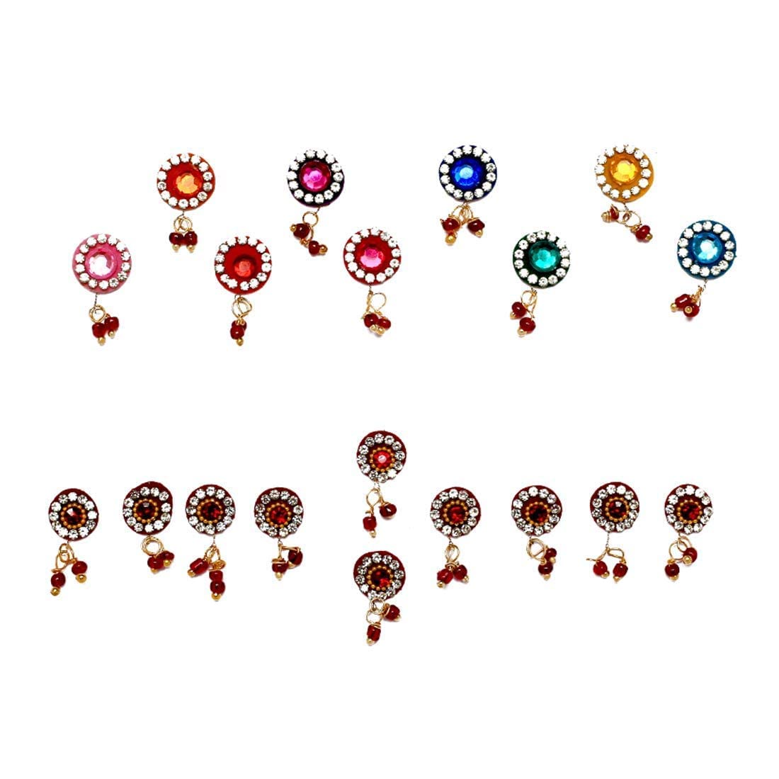 Multi Colored Indian Bindi Forehead Stickers Body Art Tattoo Jewelry |  Desertcart Seychelles, image size:1100x1100